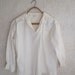 Vintage Ivory Cotton Middy Blouse Medium
