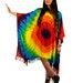 SALE 30% OFF // Vintage 90s Deadstock Tie Dye Fringe Caftan