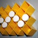 COPCO Retro Mod 1970s Yellow Honeycomb Lubge-Randel Spice Rack - Mid Century Modern Panton Era Mod Wall Mount