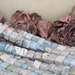 Aqua Terra Impression Jasper gemstone beads- 8mm cube- full strand