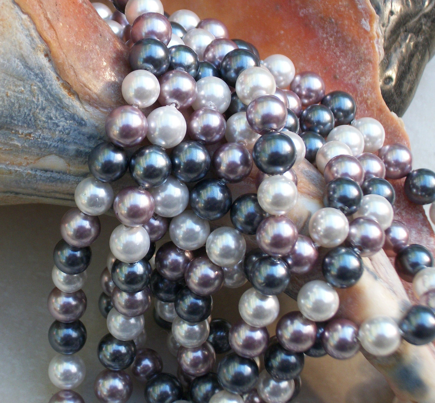 South Sea Shell Pearl Multicolor 6mm round (full strand) from