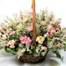 Dried Floral Arrangement "Roses Galore", Basket Arrangement, Floral Decor