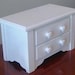 White 2-Drawer Chest - Jewelry, Treasures, AG American Girl Doll Furniture - Hand Made