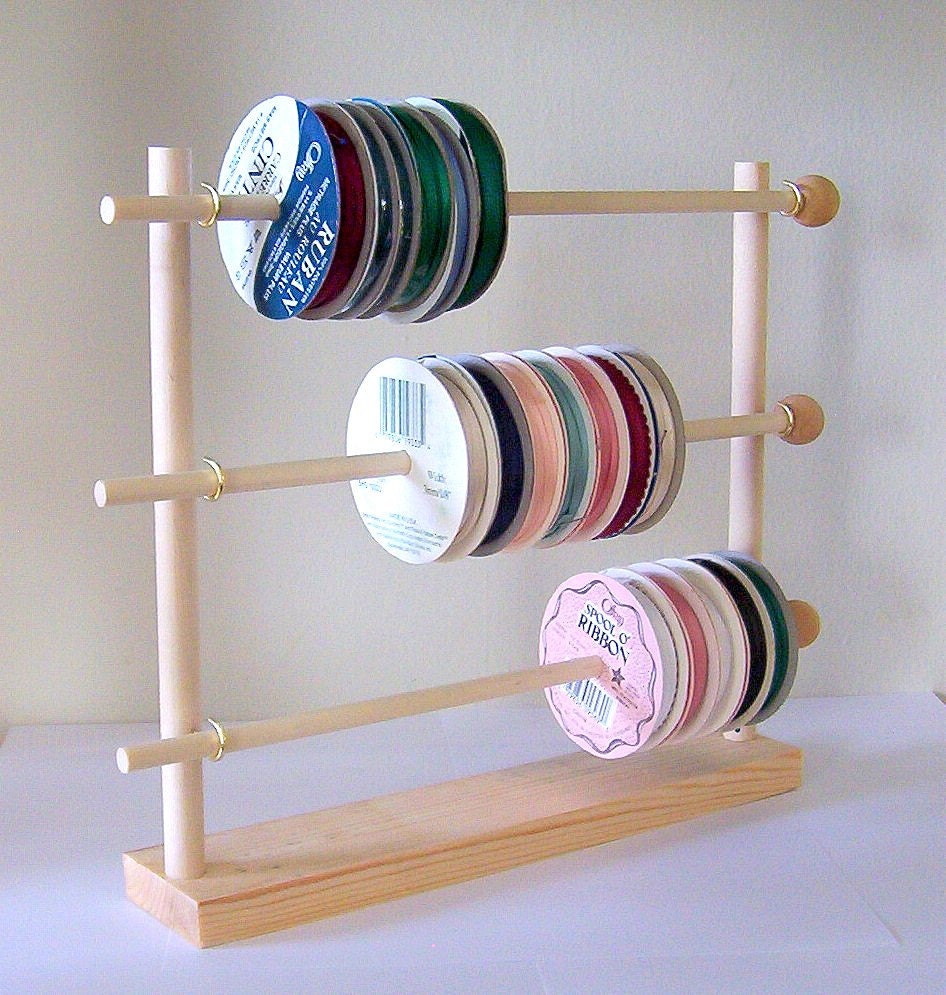 Spool Ribbon Holder Storage Rack Wire Organizer