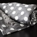 Baby Blanket - Gray and White Circles with Charcoal Minky Blanket