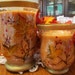 Soy Candle, Butter Pecan Pie, In Crackle Glass Fall Containers, Hemp Wicks