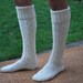 Extra long hand-knitted women/men socks (wool), handmade wool socks