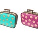 Suitcase,Polka Dot,Two Sided Decoration,Upcycled Overnight Bag,Day Trip,Hard Side,Cream,Turquoise,Magenta, Teal, Yellow, A New Look