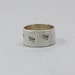 Hammered Silver Ring Bear Claw Stamp Forged Substantial Unisex