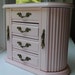 Vintage Jewelry Box, Light Pink Finish, Refurbished, Upcycled with Modern Updates, OOAK