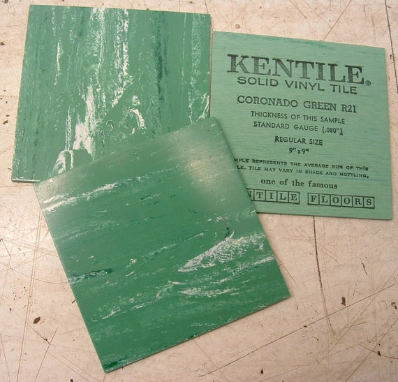 Vintage Kentile Vinyl Tile Samples Box 24 Pcs 3 x 3