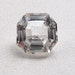 Solitaire White Aquamarine Asscher Cut Center Engagement Ring Gemstone, 3.63 cts, diamond alternative