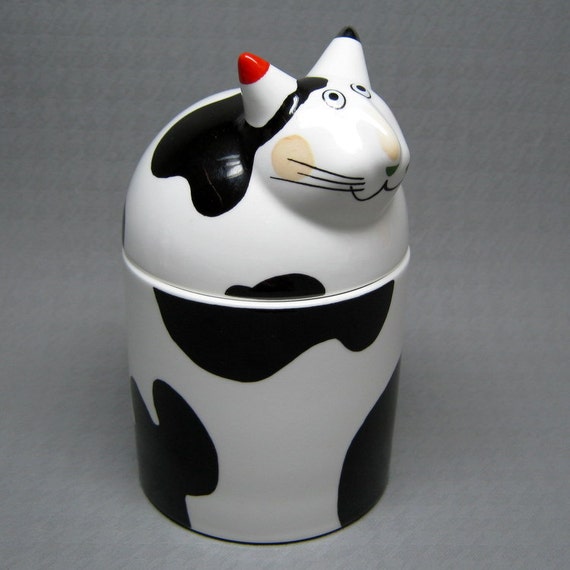 villeroy and boch cat condiment jar with lid designed by