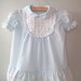 1960's Light Blue and White Polka Dot Lace Dress
