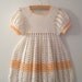 1940's Handmade Ivory and Pink Crocheted Dress