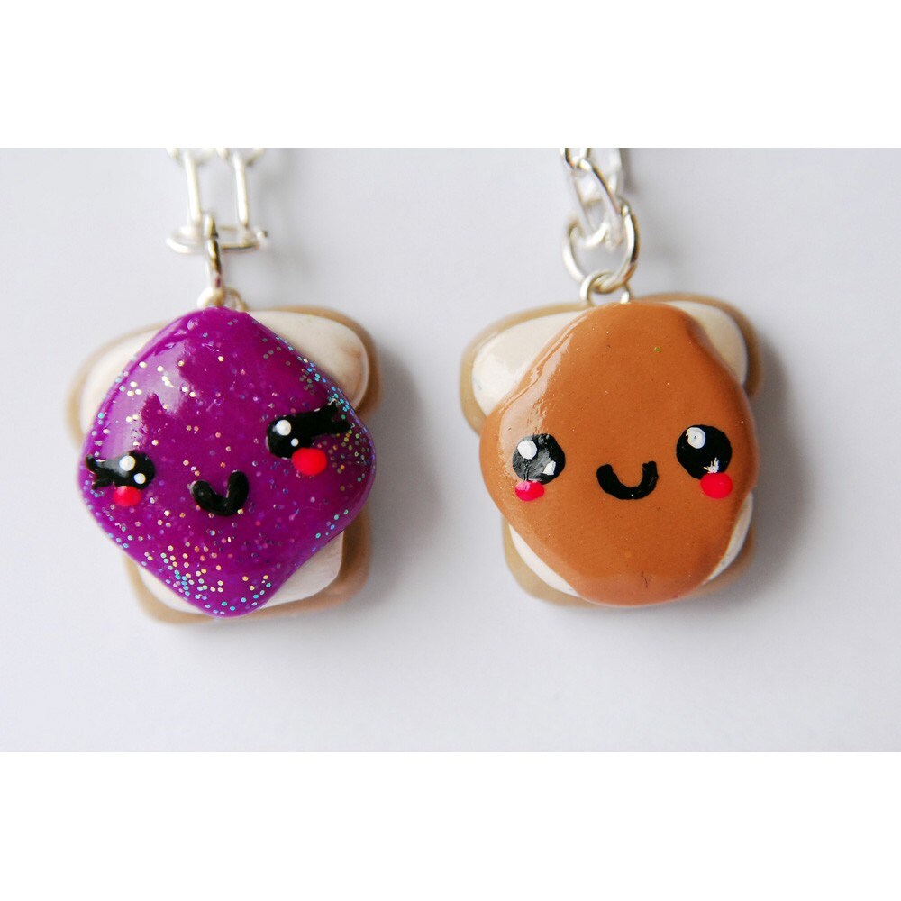 Peanut Butter And Jelly Friendship Necklaces
