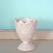 Pink Milk Glass Napco/Jeannette Footed Candy Dish