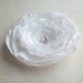 White Hair Flower Fascinator, Mauve Pink Grey Pearls