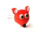fox lampwork glass adjustable ring