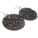 Brown imitations of leather polymer clay earrings