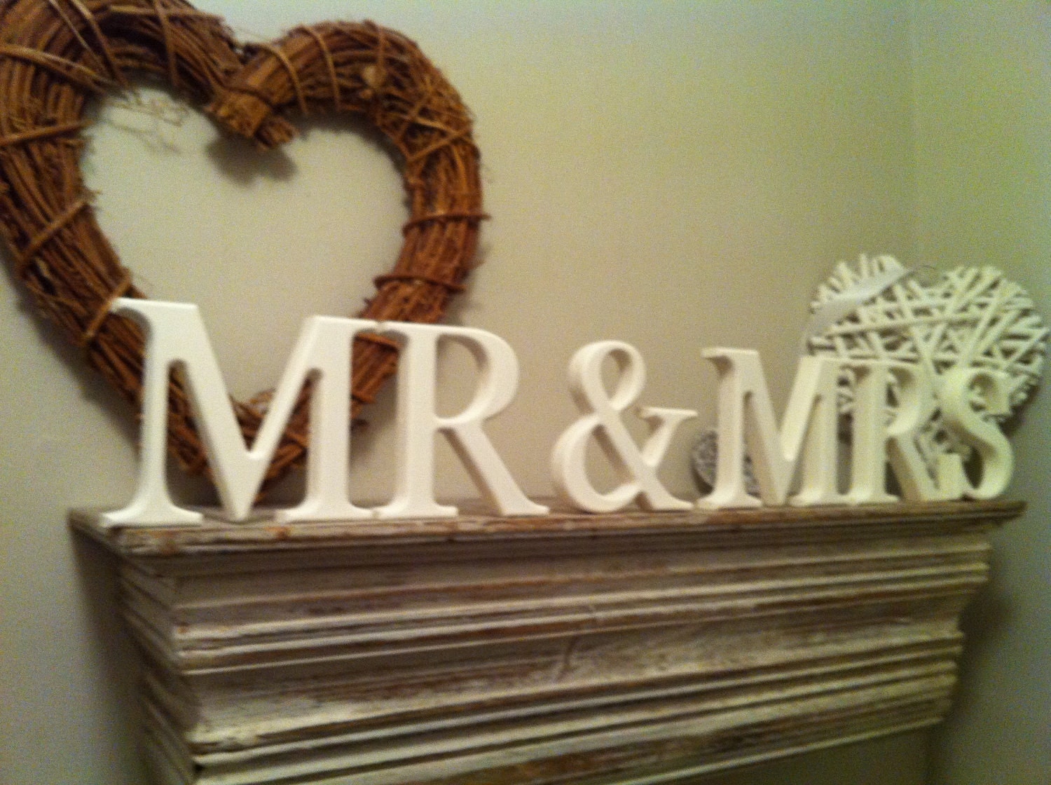 MR & MRS Wooden Wedding Letters 15cm high by LoveLettersMe