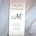 150 Monogram Wedding Programs . . .Personalized