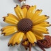 Vintage Sunflower Brooch Necklace