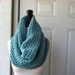 Chunky Crochet Neck Warmer - SEAGREEN