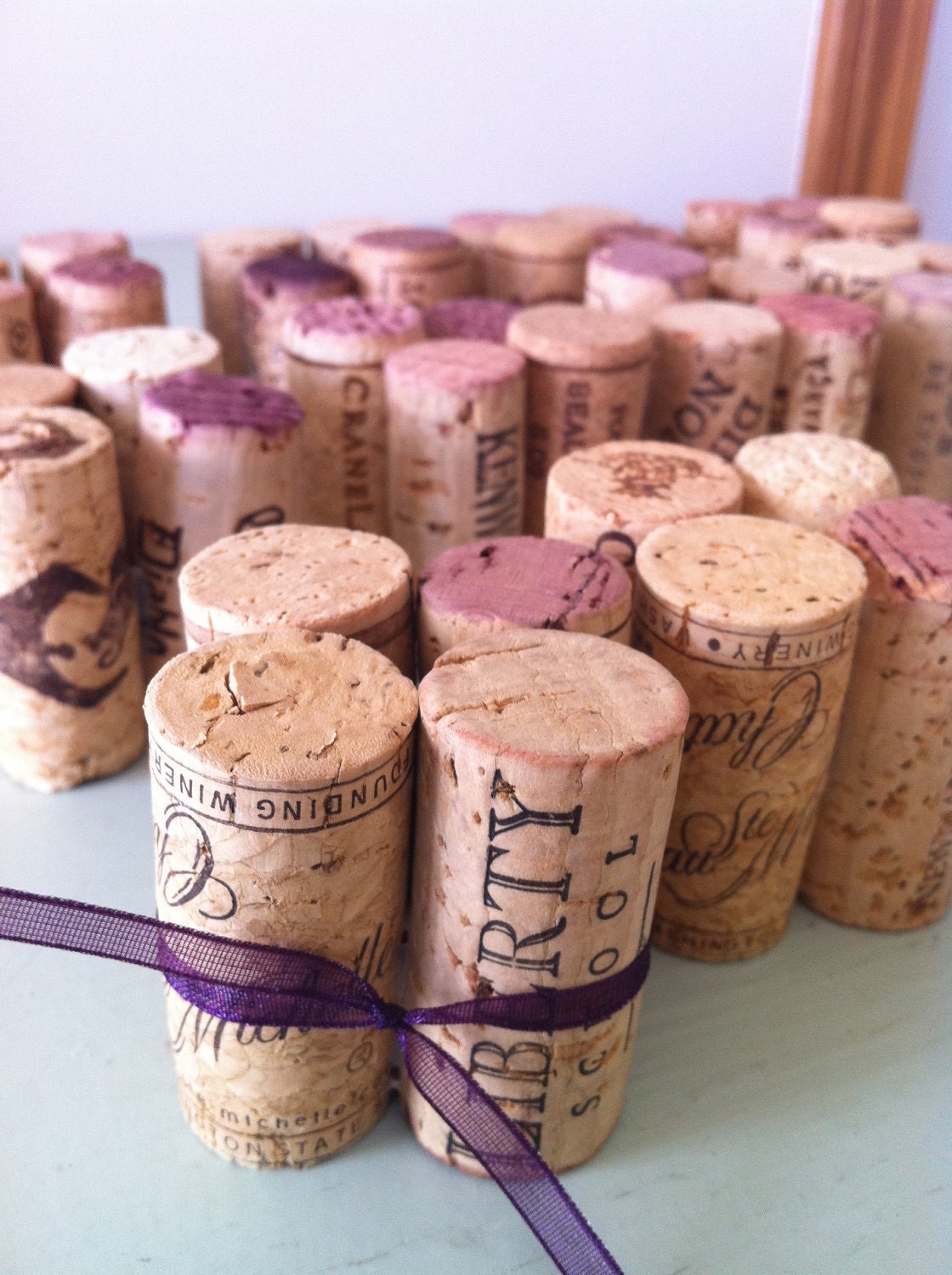 Wine Cork Place Card Table Number and Name Holders Set of 10