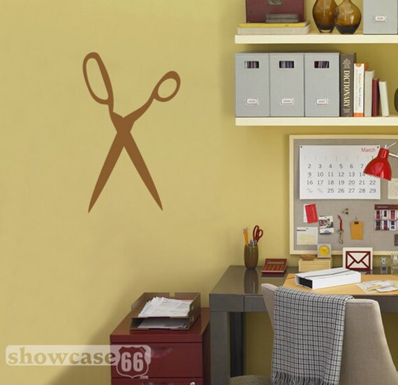 Scissors Vinyl Wall Art FREE Shipping Crafting Sewing