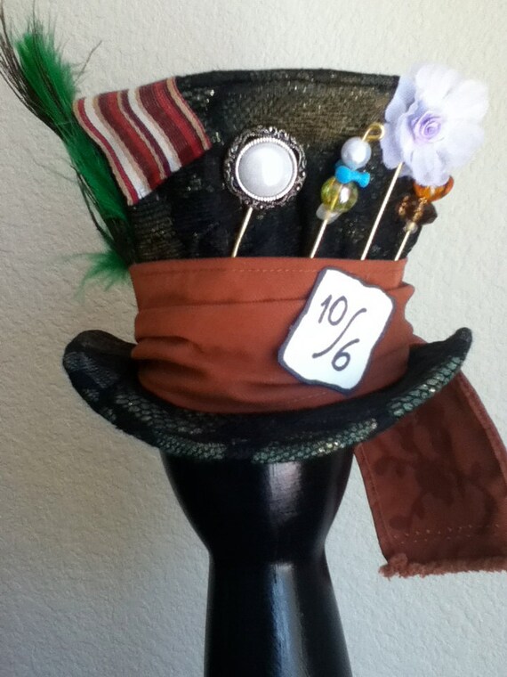 Tim Burton's Mad Hatter Mini Top Hat by WonderfulWonderWorld