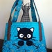 Black Kitty Cat Quilted Bag