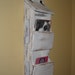 Rustic Wood Wall Organizer in Distressed Cream