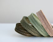 Wool Felt Bracelet Wristband Cuff // Meadow // LoftFullOfGoodies