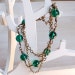 Czech Glass Beads Brass Chain Bracelet