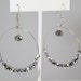 Hoop Earrings with Jet AB Crystals