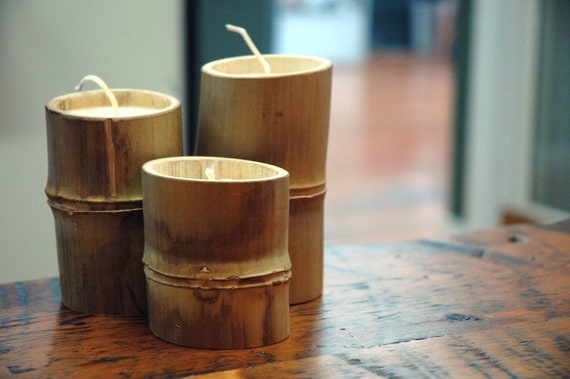 Natural Bamboo and Soy Candle Set