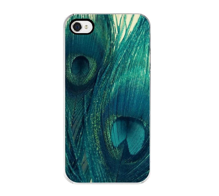 Teal Peacock Feather iPhone Case iPhone 4 by SweetMomentsCaptured