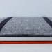 Reversible ipad Case, Gray and Orange, Felt Protector, Elastic to close, Sleeve