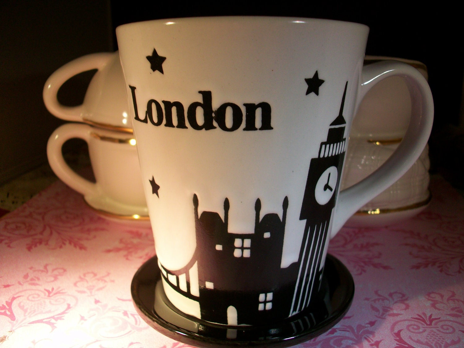 London Coffee Mug With Saucer