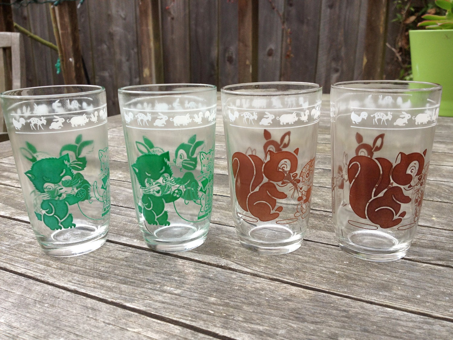 Vintage Jelly Jar Juice Glasses