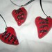 SALE Broken heart Frankenstein stitch pendant Halloween emo