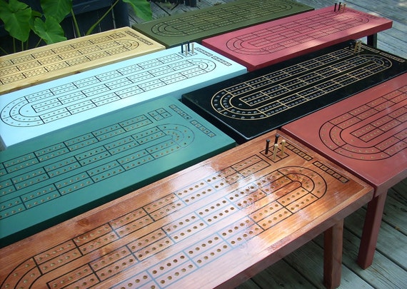 CUSTOM COLOR CRIBBAGE Table Choose your color or stain