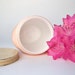 Vintage Ponds milk glass jar in PINK // Large