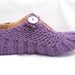 Knit Women's Travel Pocket slipper Socks- Dusty purple READY TO SHIP