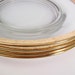 Vintage Floral Gold Rimmed Glass Salad Plates Set of Four