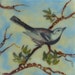 Original Encaustic Oil Painting --"Little Bird"-- 5 x 5 -- KLynnsArt
