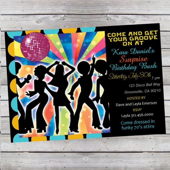 70S Party Invitations Ideas 3