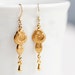 Floral Drop Earrings Raw Brass Leaf Earrings Art Deco Jewelry - E021