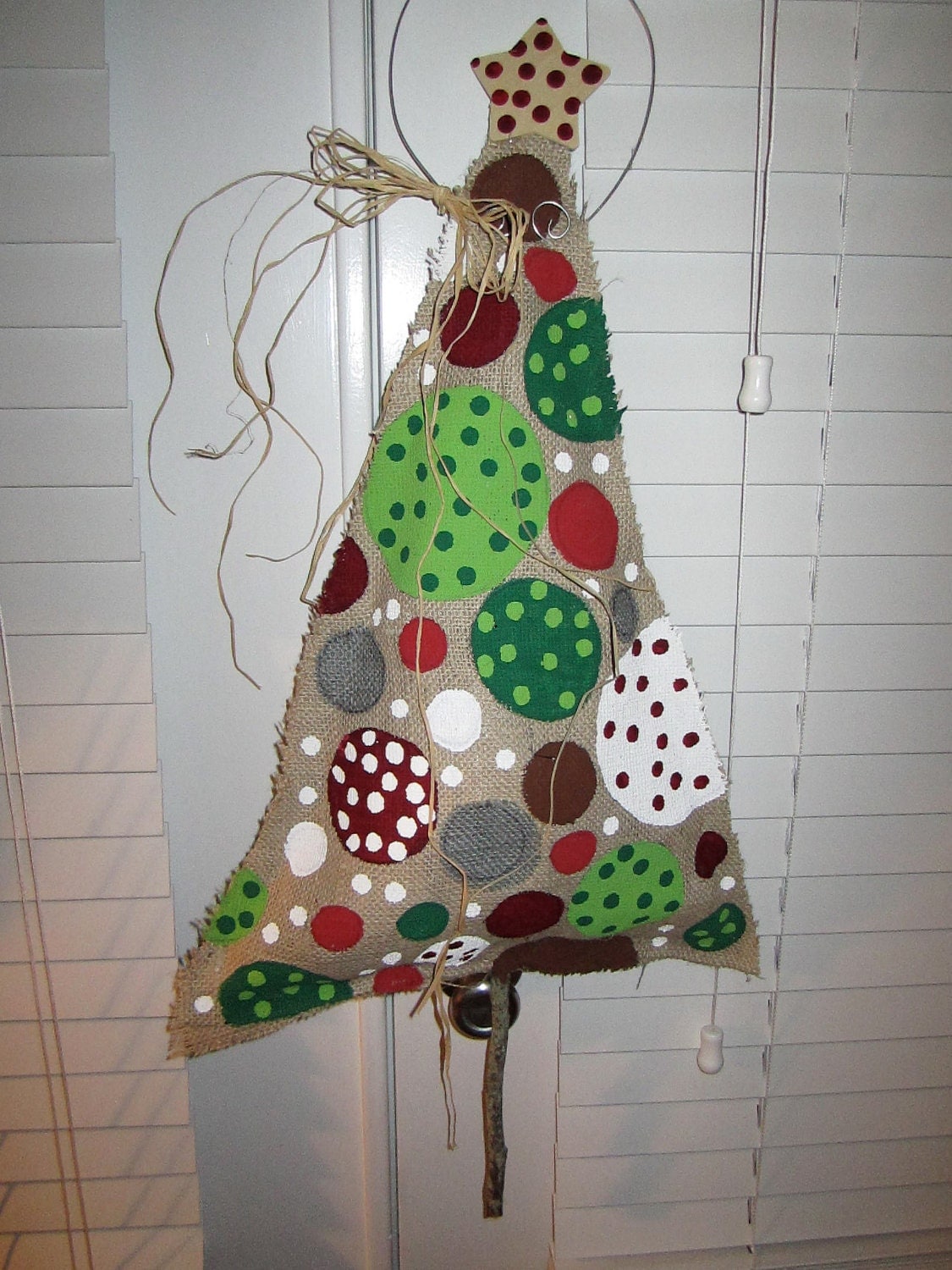 Burlap Christmas Tree Burlap Door Hanger